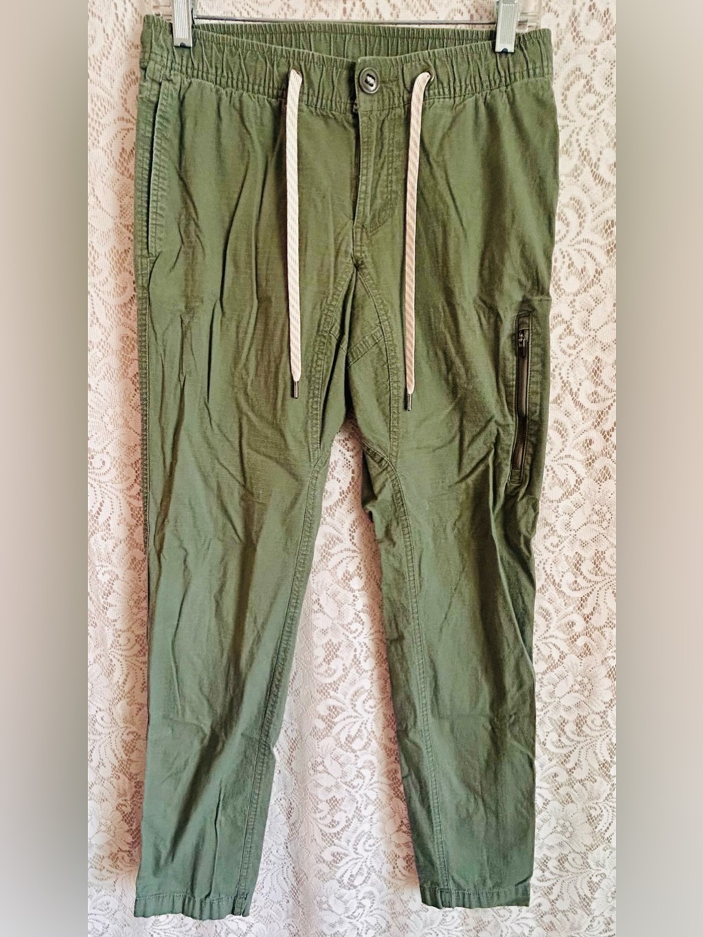 Vuori Ripstop Climber Pant Olive Green Joggers Zip Pocket Men’s Small 🧗‍♀️🧗